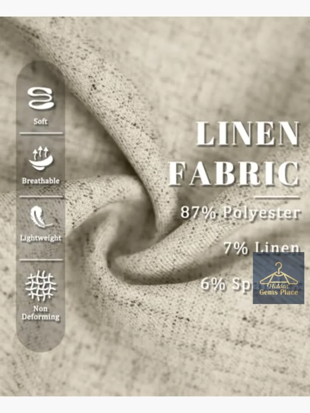 Baggy Pleated Wide Leg Dress Pants Linen Blend Relaxed Fit Trousers